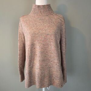 LOFT Pullover Sweater. SM. Multicolor. Mock Neck. Twee Normal Cottage Heritage
